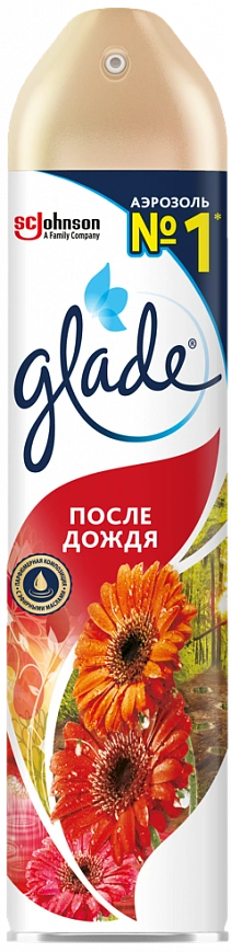 Освежитель воздуха "Glade" 300мл - после дождя (12шт*уп) Освежитель воздуха "Glade" 300мл - после дождя (12шт*уп)