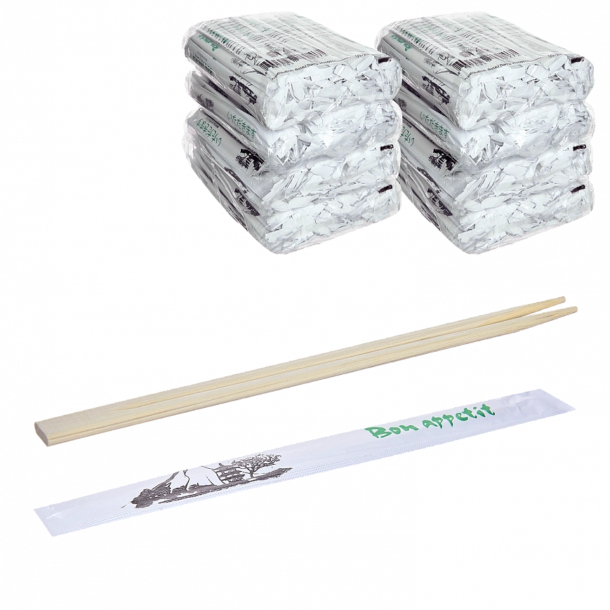 Палочки для ролл квадратные в бумаге - 100шт бамбуковые (20уп*кор)