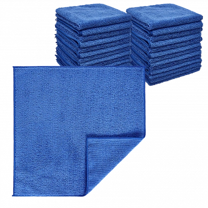 Микрофибра 40х40 - оверлок Синяя 280гр (200шт*кор)