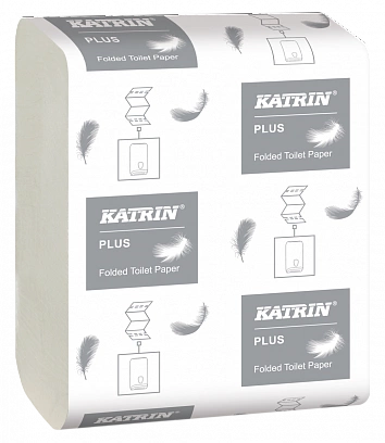 Туалетная бумага в Листах 2сл 250л Ярко-белая "Katrin" /мягкая/ (40шт) 56156 