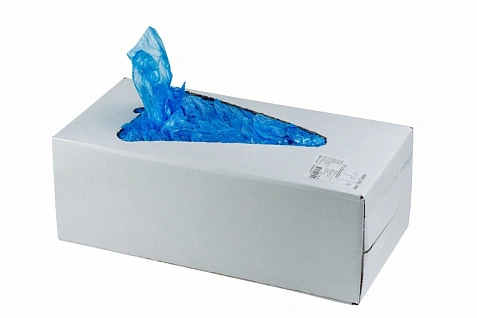 Евроблок Бахилы эконом 17мкм - 1000пар (6уп*кор) Евроблок Бахилы эконом 17мкм - 1000пар (6уп*кор)