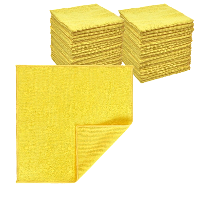 Микрофибра 30х30 - оверлок Желтая 220гр (100шт*кор)