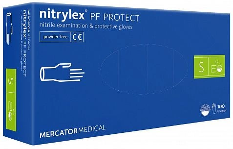 Перчатки Нитриловые фиолетовые "Protect Mercator" - S (100пар) 1 