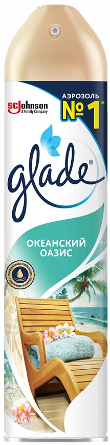 Освежитель воздуха Glade 300мл Океан. оазис (12шт-уп) Освежитель воздуха Glade 300мл Океан. оазис (12шт-уп)