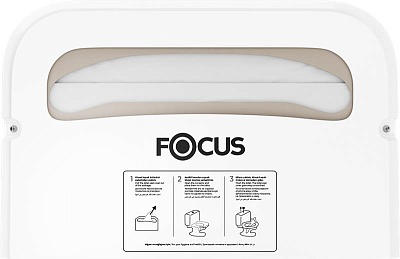 FOCUS Диспенсер белый для покрытий на унитаз 1/2  сложение 
