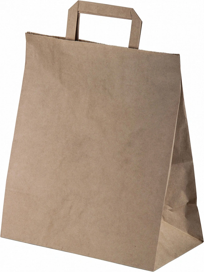 Пакет с плоскими ручками 280х150х320 - [250шт] бумажный 70гр 