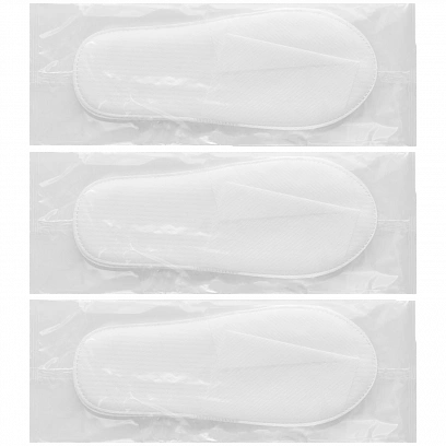 Тапочки Спанбонд подошва без точек - открытый мыс (100пар*кор)
