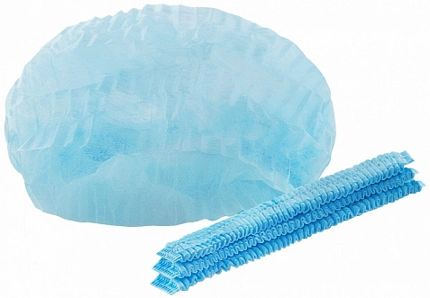 Шапочка Шарлотка голубая 100шт в упак (10уп в кор) 1