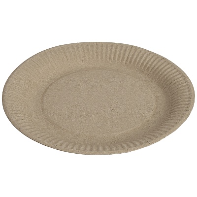 DE Eco PLATE  180 тарелка круглая картонная крафт 180 - 50шт (28уп*кор) 