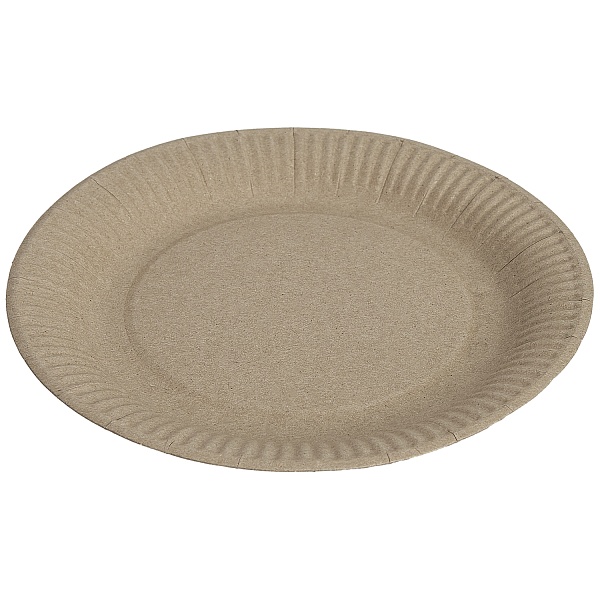 DE Eco PLATE  180 тарелка круглая картонная крафт 180 - 50шт (28уп*кор) 