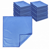 Микрофибра для Стекол 40х40 - оверлок Голубая 280гр (150шт*кор)