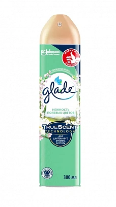 Glade - Нежность полевых цветов | освежитель воздуха 300мл (12шт*кор)  Glade - Нежность полевых цветов | освежитель воздуха 300мл (12шт*кор)