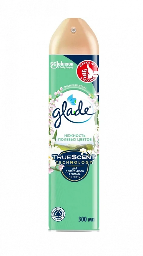 Glade - Нежность полевых цветов | освежитель воздуха 300мл (12шт*кор)  Glade - Нежность полевых цветов | освежитель воздуха 300мл (12шт*кор)