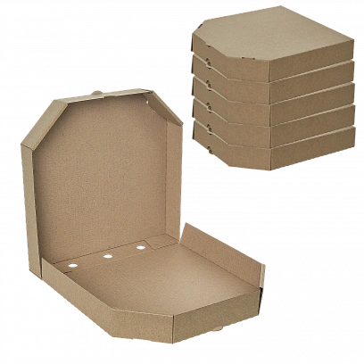 Коробка для пиццы 25х25 Крафт / Крафт микрогофра (100шт)