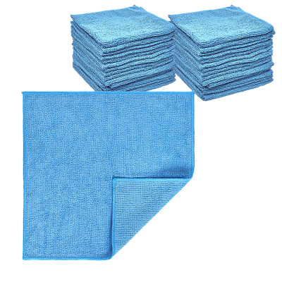Микрофибра 30х30 - оверлок Голубая 220гр (100шт*кор)