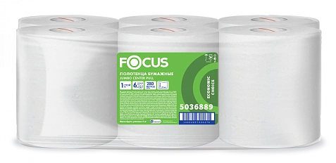 FOCUS Полотенце с центральной вытяжкой 1сл 280м - [6шт] высота 19см