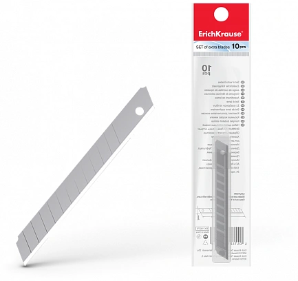 Erich Krause Лезвия для ножей  9мм - 10шт (10шт*кор)