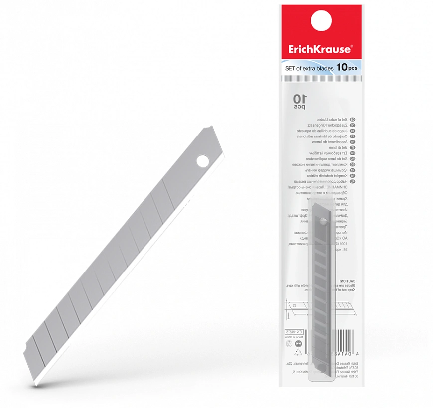 Erich Krause Лезвия для ножей  9мм - 10шт (10шт*кор)
