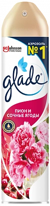 Освежитель воздуха "Glade" 300мл Пион и сочные ягоды (12шт в упак)