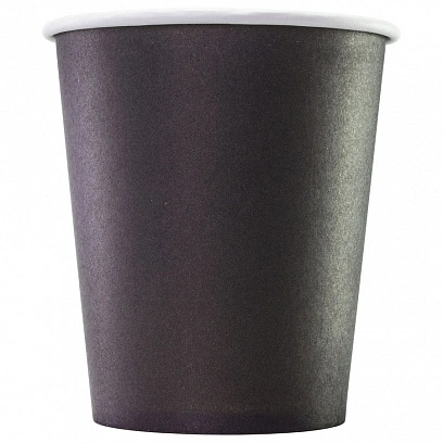 Стакан 1сл черный 250мл - 50шт бумажный (28уп*кор) 