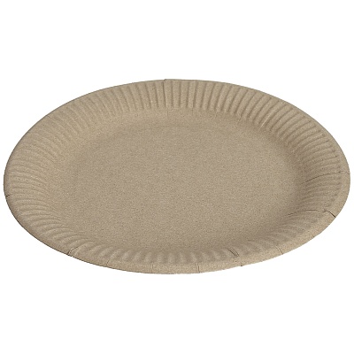DE Eco PLATE  230 тарелка круглая картонная крафт 230 - 100шт (8уп*кор) 