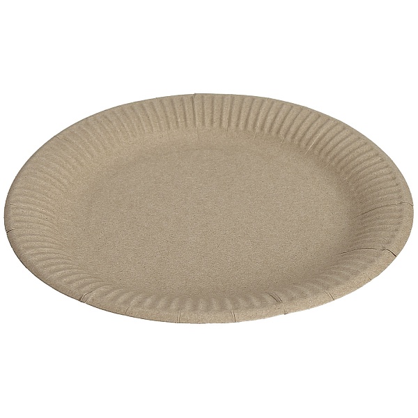 DE Eco PLATE  230 тарелка круглая картонная крафт 230 - 100шт (8уп*кор) 