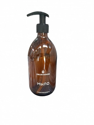 Овсянников Флакон стеклянный коричневый для мыла 500мл 