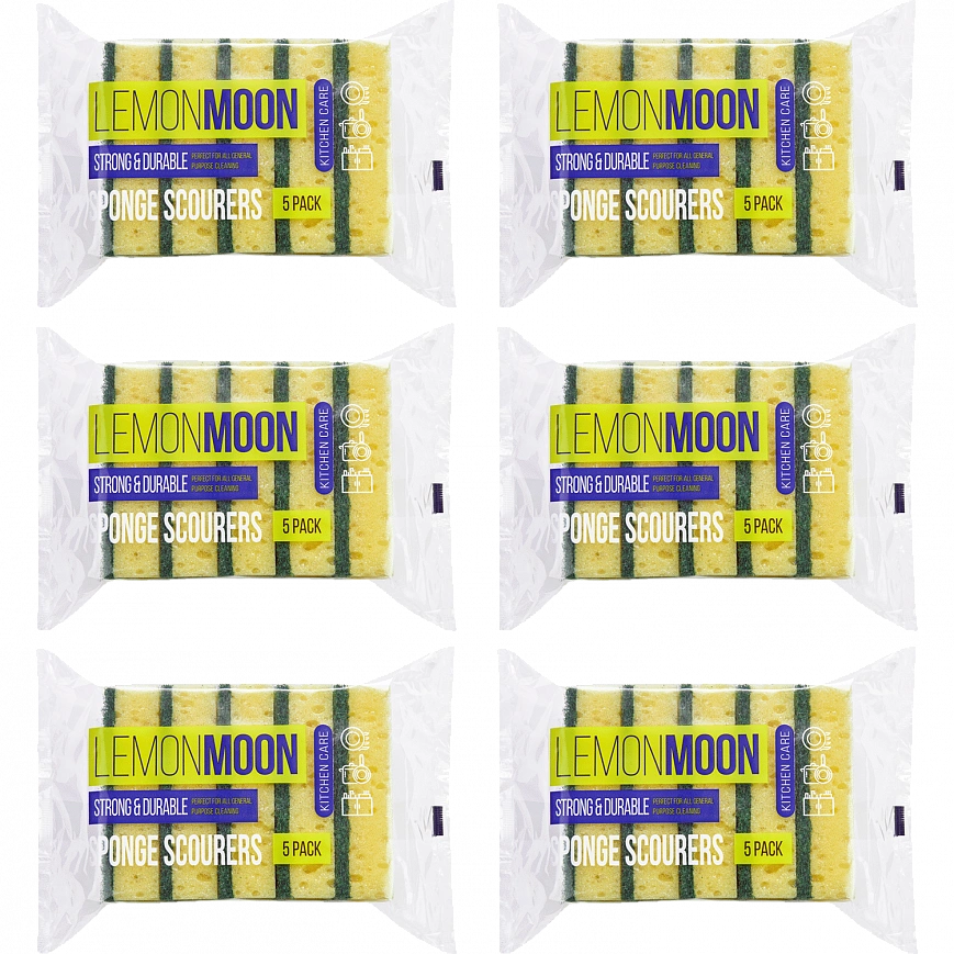 LM Губка 100х71х29 - 5шт розовая с зеленым с абр.650 SB (60уп*кор) 