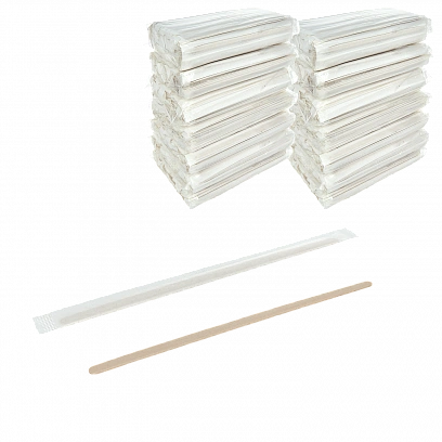 Размешиватель деревянный в инд. уп. 180мм - 250шт (40уп*кор)  Размешиватель деревянный в инд. уп. 180мм - 250шт (40уп*кор)