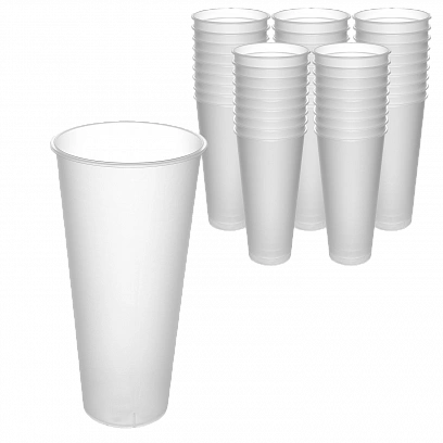 Bubble Cup Стакан пластиковый 650мл Матовый - 10шт в упак (PP) (20уп в кор)