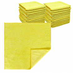 Микрофибра 40х40 - оверлок Желтая 280гр (200шт*кор)