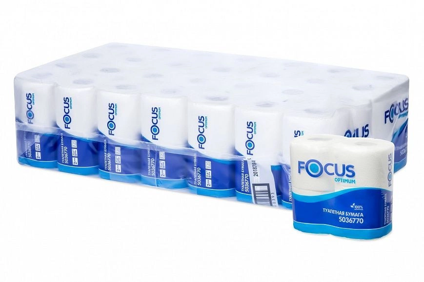 Туалетная бумага 2сл 22м Белая "Focus" (56шт) Туалетная бумага 2сл 22м Белая "Focus" (56шт)