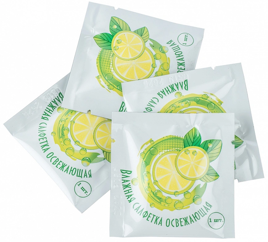 Влажные салфетки  в инд. уп. 13х14 - [1000шт] Лимон 