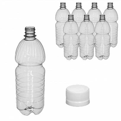 Бутылка + крышка 1000мл - [72шт] Пиво PET 