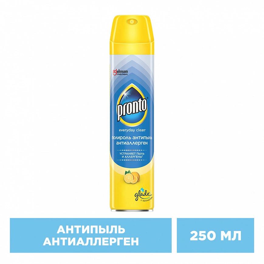Полироль для мебели 250мл антипыль "Pronto" (6шт*уп) Полироль для мебели 250мл антипыль "Pronto" (6шт*уп)