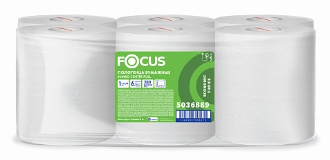 Focus полотенце с центральной вытяжкой 1сл 280м - [6шт] целлюлоза, высота 19см
