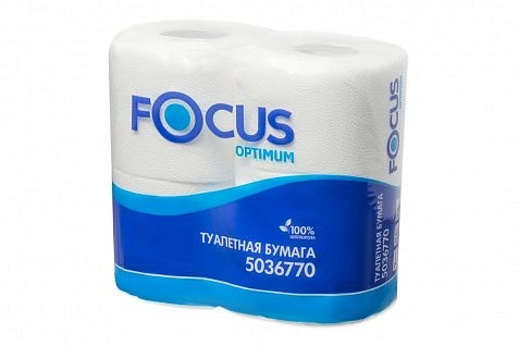 Туалетная бумага 2сл  22м Белая "Focus" (56шт) 5036770