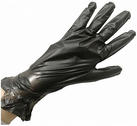 Перчатки Эластомер черные "Aviora" - L (50пар) 