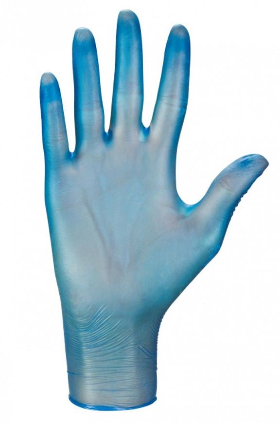 Перчатки Виниловые голубые "Mercator" - M (50пар) 
