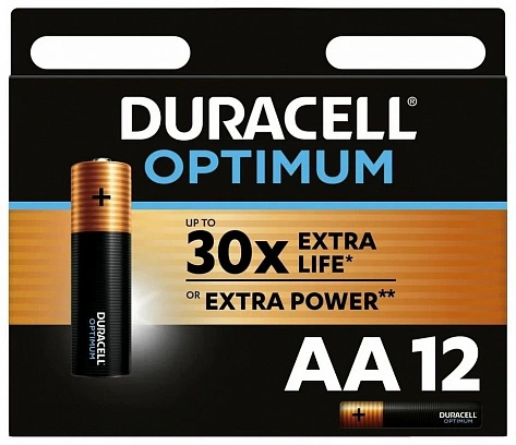 Батарейки АА "Duracell" Optimum (12шт в упак)