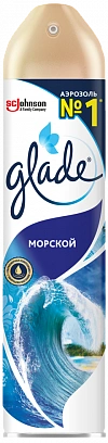 Освежитель воздуха "Glade" 300мл - морской (12шт*уп)