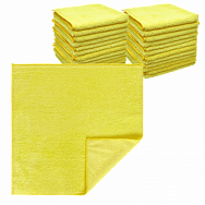 Микрофибра 40х40 - оверлок Желтая 280гр (90шт*кор)