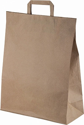 Пакет с плоскими ручками 350х150х450 - [200шт] бумажный 70гр 