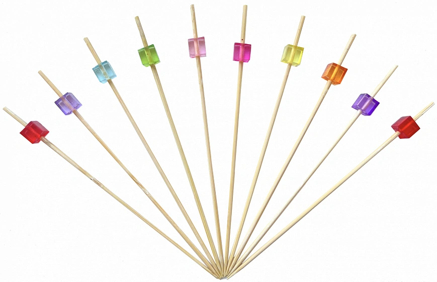 Пика Кристалл куб 12см - 100шт для канапе, бамбук (40уп*кор)