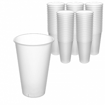 Bubble стакан 500мл - 20шт пластиковый матовый (20уп*кор) PP 