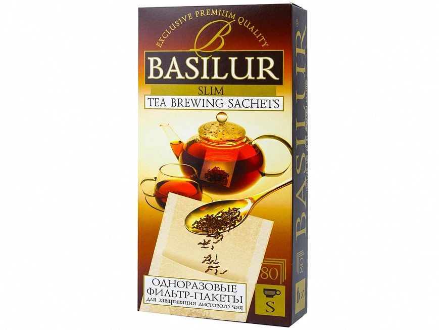 Фильтр-пакет для чая 80шт "Basilur" (12уп*кор)