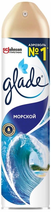 Освежитель воздуха "Glade" 300мл Морской (12шт в упак)