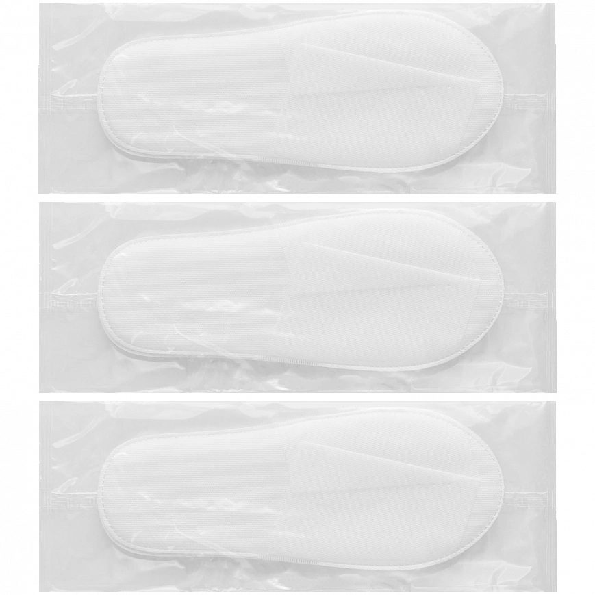 Тапочки Спанбонд подошва с точками - открытый мыс (100пар*кор)
