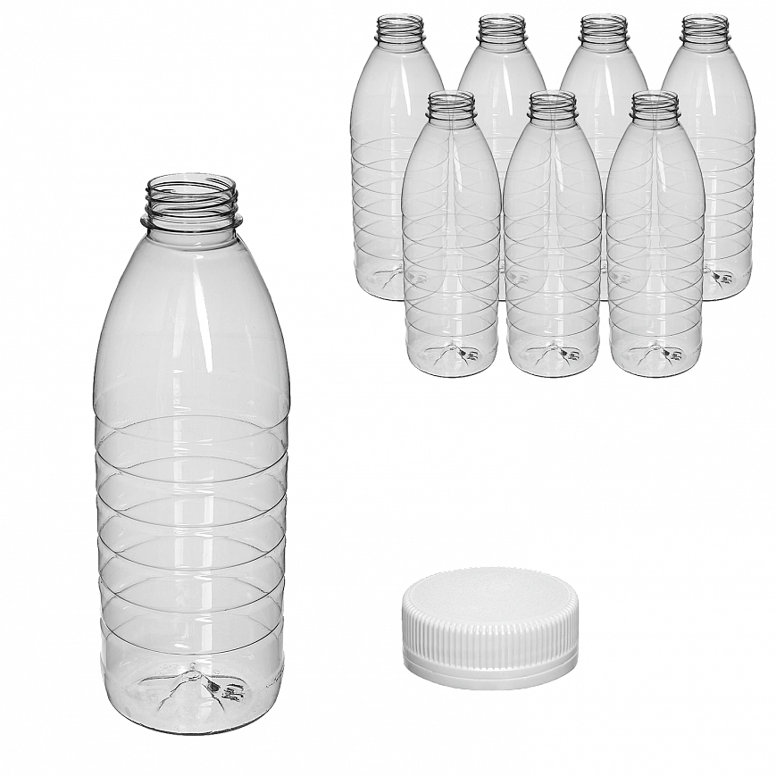 Бутылка + крышка 1000мл - [70шт] Сок PET 