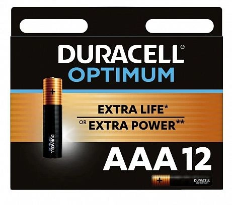 Батарейки ААА "Duracell" Optimum (12шт)